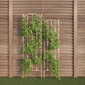 Nature Spring Set of 2 Garden Trellis for Climbing Plants Metal Panels, Decorative Scrolls, Plants/Flowers (White) 775291IJY